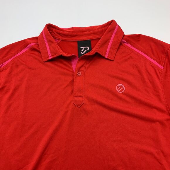 IJP Design Polo Shirt Mens XL Extra Large Red Moisture Wicking Athletic Golf - Picture 4 of 11
